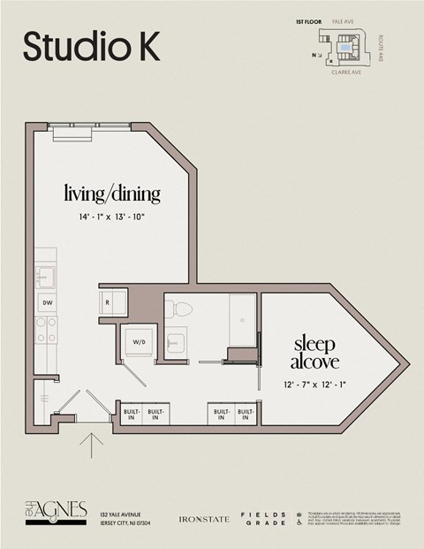 a floor plan of studio k